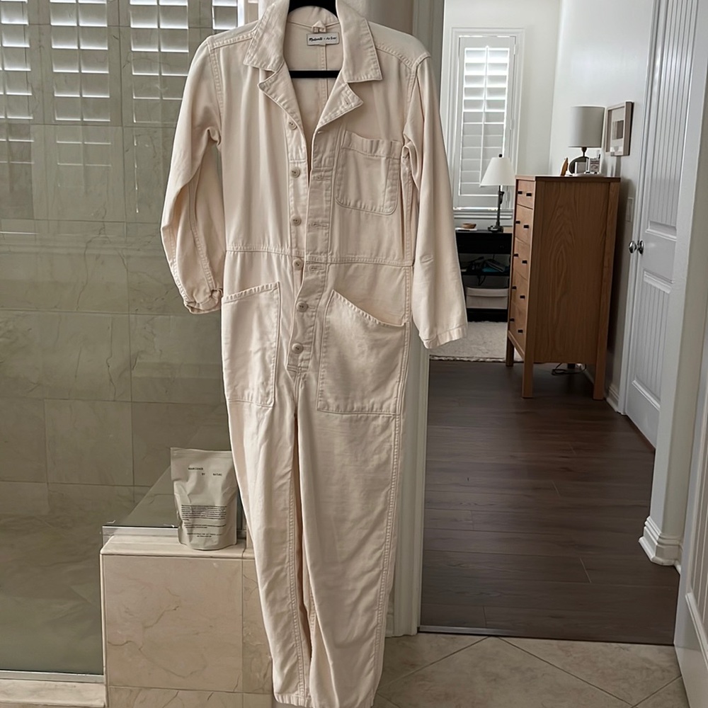 Madewell x As Ever Jumpsuit Coveralls Cream XXS